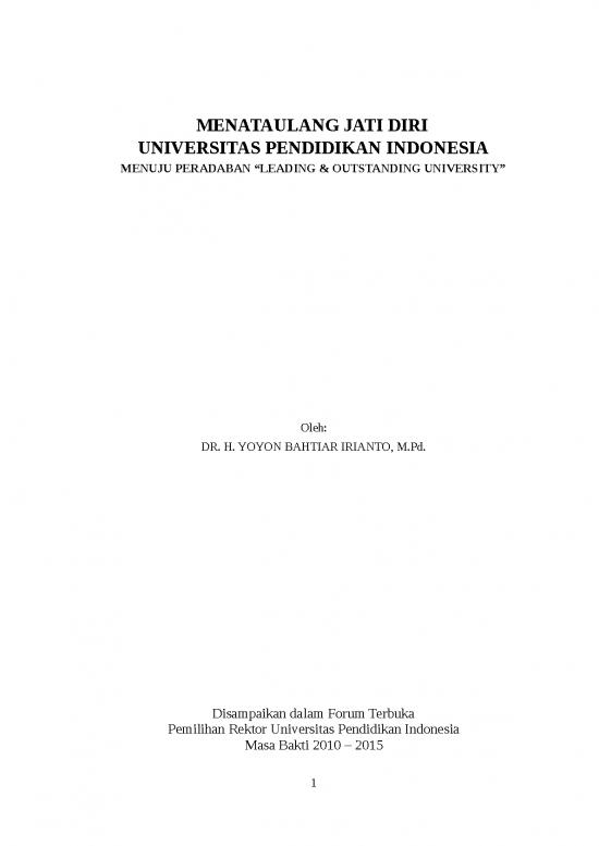 picture_Menataulang Jati Diri Universitas Pendidikan Indonesia Menuju Peradaban Leading  Amp  Outstanding University | Ilmu Kependidikan